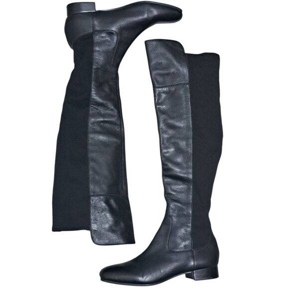 Louise Et Cie Lo- Andora Minimalist Boho Goth Over The Knee Boots Siz 8.5 Black - Picture 1 of 13
